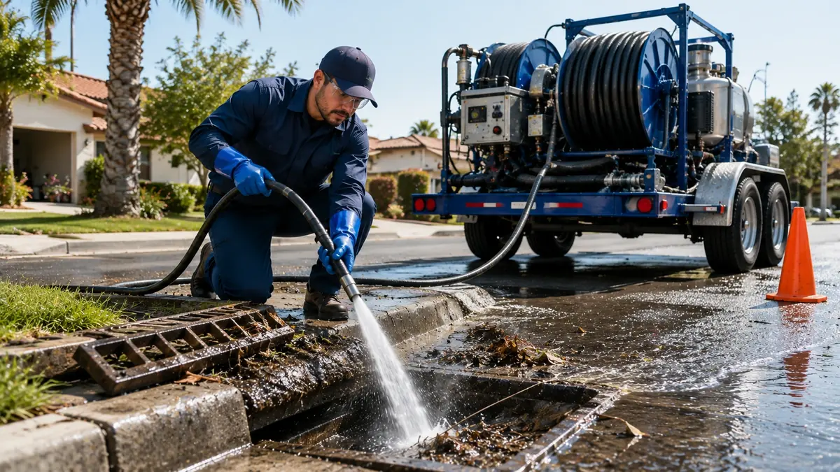 Storm Drain Hydro Jet Cleaning in Coronado